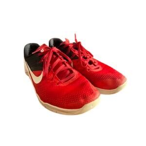 Nike Men's sz 11M Metcon Training Shoe University Red/White/Black
